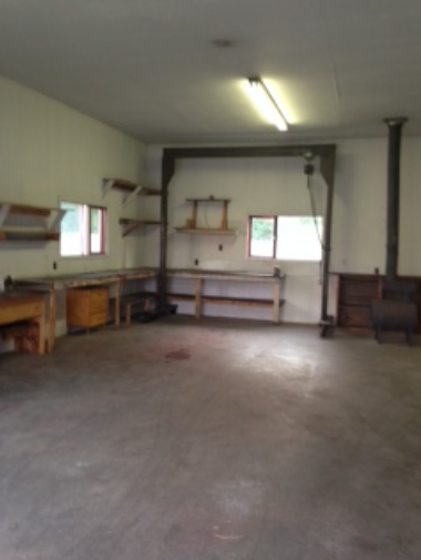 Empty clean garage after